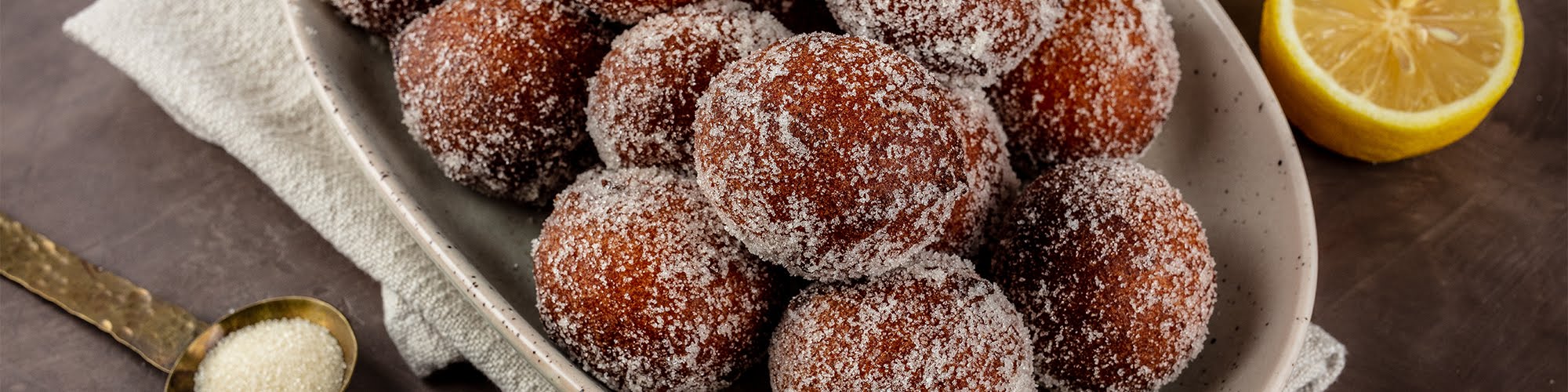 Domino® Sugar lemon ricotta doughnuts