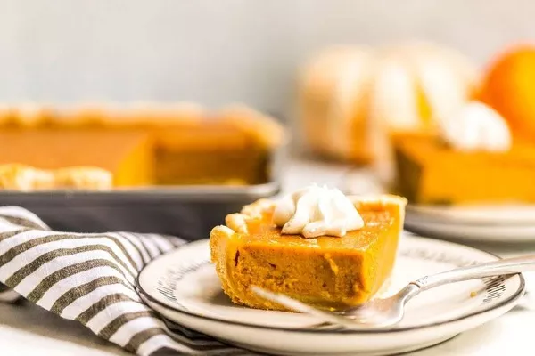 pumpkin slab pie baked with domino golden sugar and light brown sugar