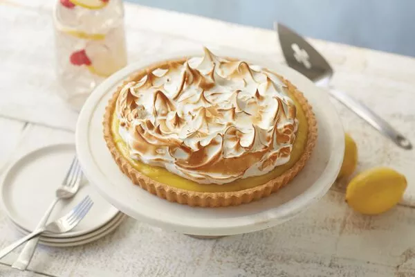 Lemon Meringue Tart topped with meringue made with Domino® Golden Sugar
