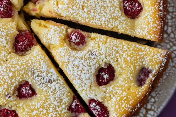 Lemon Raspberry Ricotta Cake