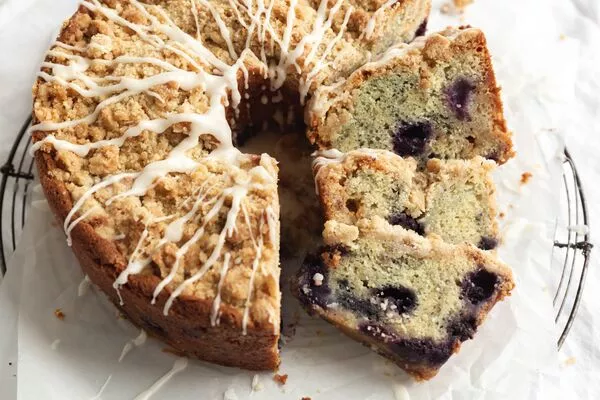 White Chocolate Blueberry Bundt Cake