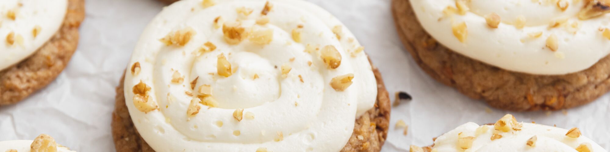 frosted carrot cake cookie baked with domino dark brown sugar