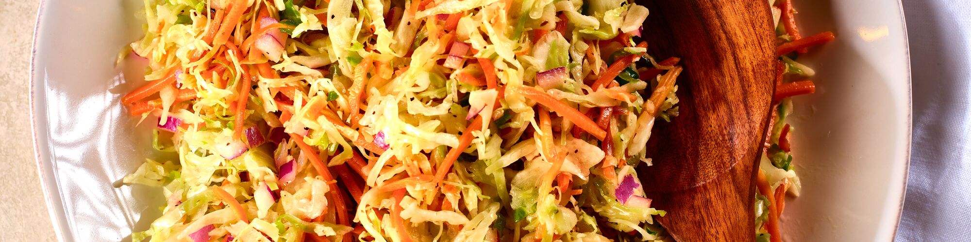 sweet and sour colesaw with domino light brown sugar