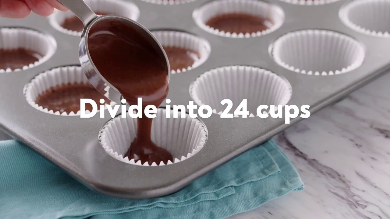 Domino® Sugar chocolate batter in muffin tray