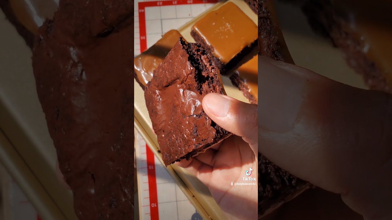 domino granulated sugar and rosemary infused salted caramel brownies