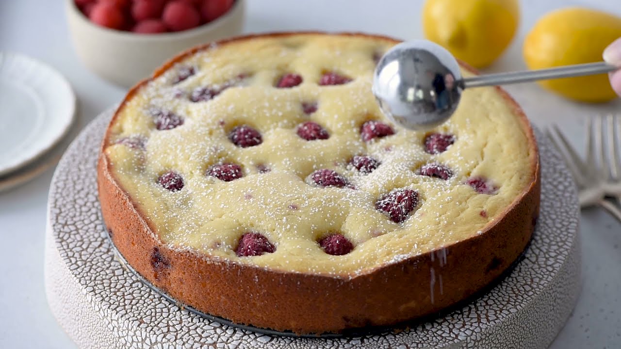 Lemon Raspberry Ricotta Cake