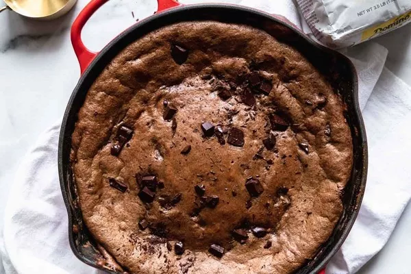 Almond butter Skillet brownie