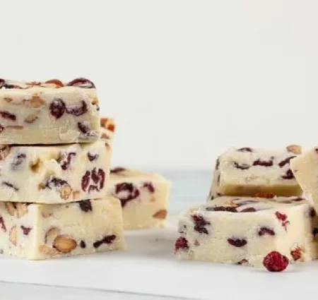 Domino® Sugar white chocolate cranberry almond fudge