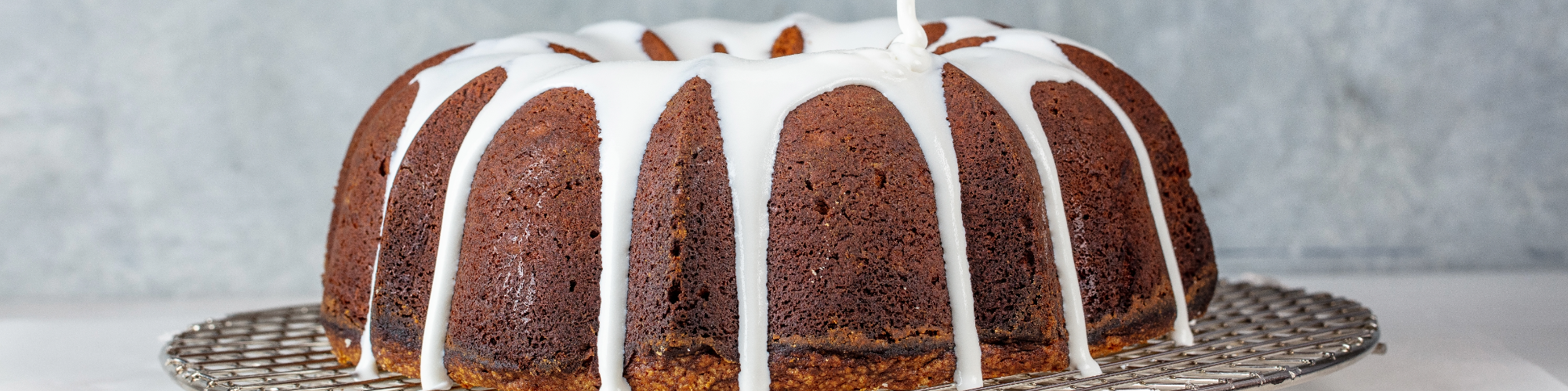 vanilla cake glaze made with Domino® Powdered Sugar