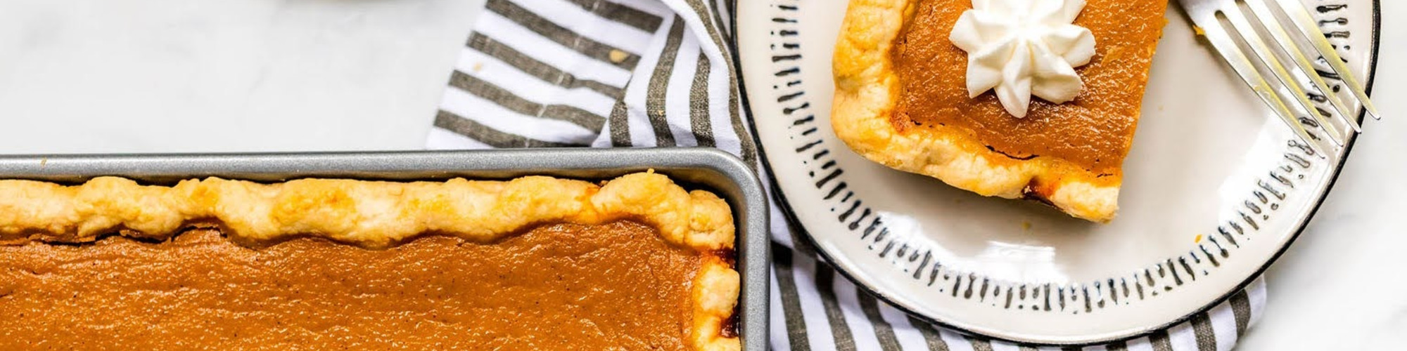 pumpkin slab pie baked with domino golden sugar and light brown sugar