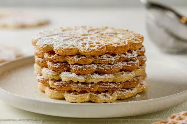pizzelles cookies made with domino golden sugar