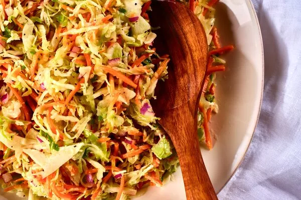 sweet and sour colesaw with domino light brown sugar