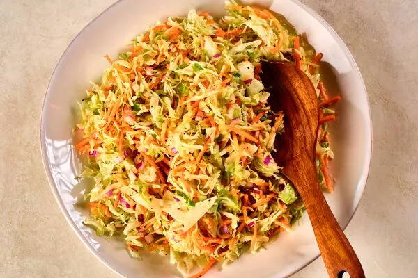 sweet and sour colesaw with domino light brown sugar