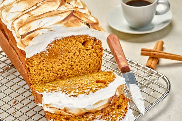 Pumpkin Bread With Meringue Topping