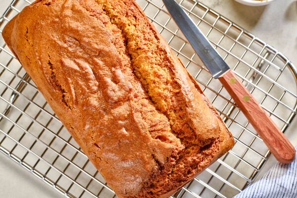 Pumpkin Bread With Meringue Topping
