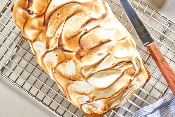 Pumpkin Bread With Meringue Topping