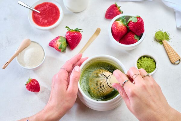 Strawberry Matcha Latte