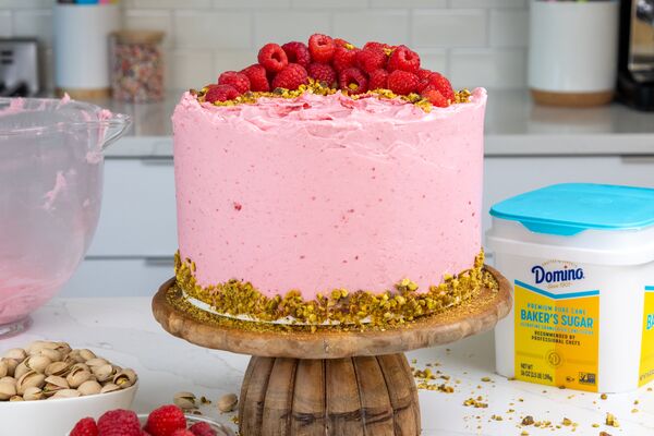 Raspberry Pistachio Cake