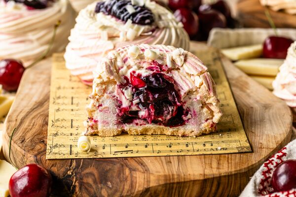 Amaretto Cherry Pavlovas