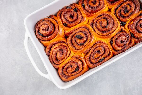 iced cinnamon rolls with Domino® Dark Brown Sugar