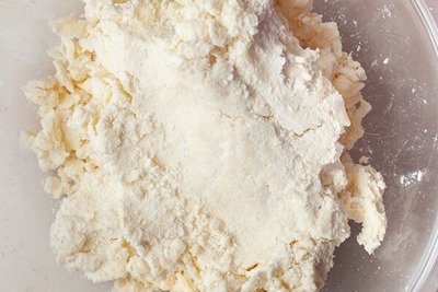 gluten free handpie dough combined in bowl